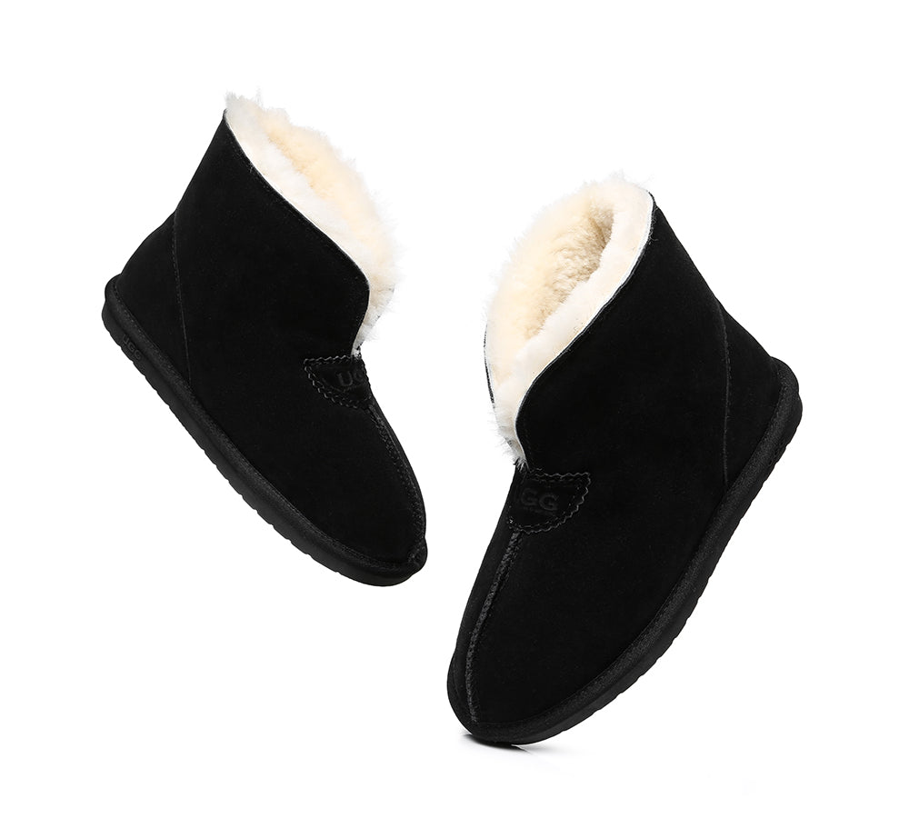 UGG Slippers - AS UGG Unisex Ankle Slipper Parker Double-face Sheepskin