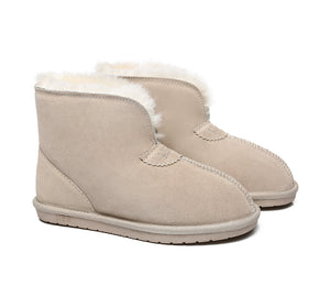 UGG Slippers - AS UGG Unisex Ankle Slipper Parker Double-face Sheepskin