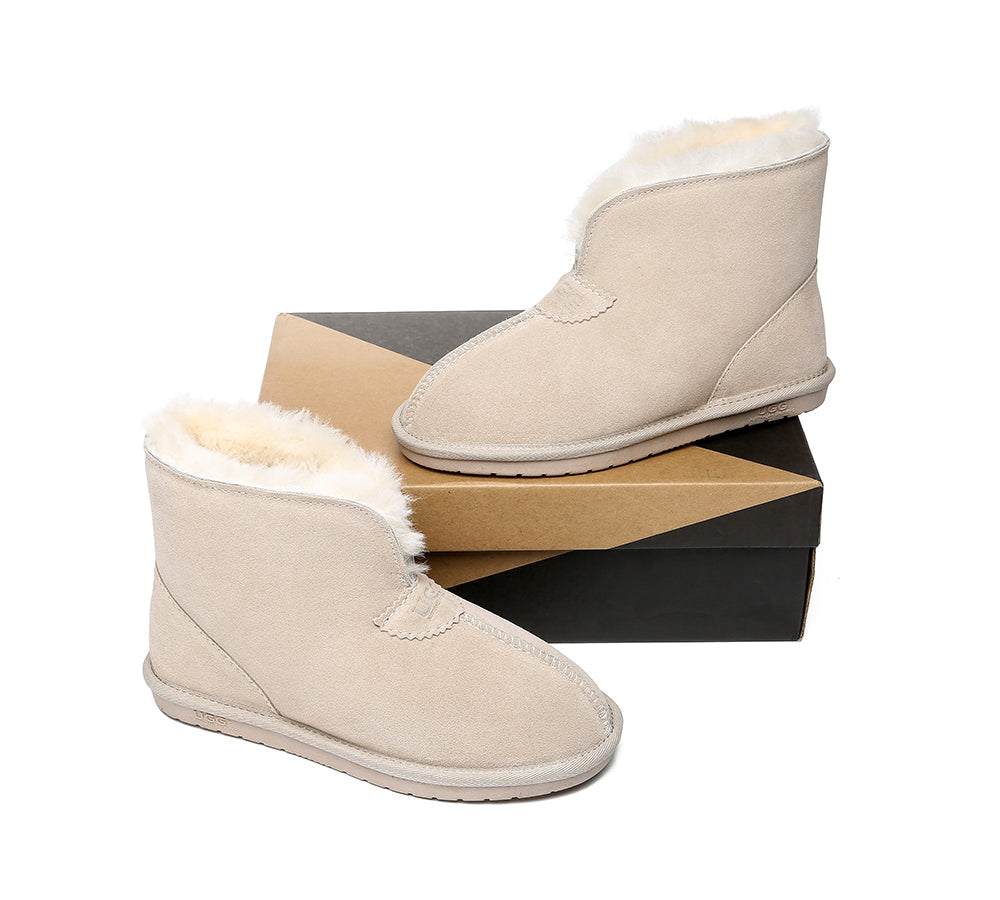 UGG Slippers - AS UGG Unisex Ankle Slipper Parker Double-face Sheepskin