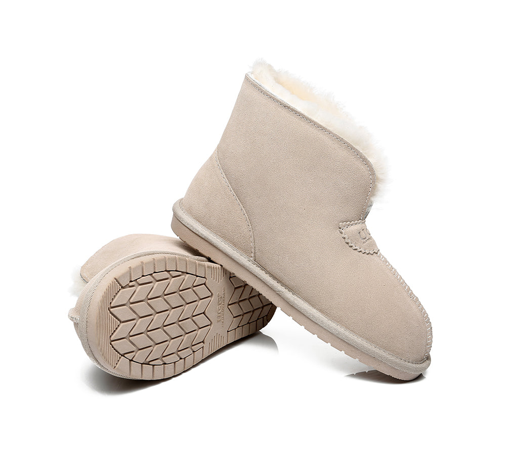 UGG Slippers - AS UGG Unisex Ankle Slipper Parker Double-face Sheepskin