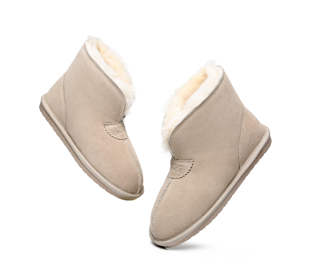 UGG Slippers - AS UGG Unisex Ankle Slipper Parker Double-face Sheepskin