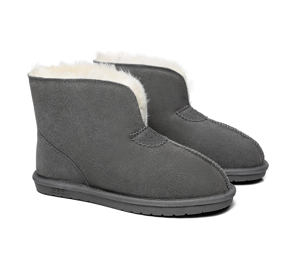 UGG Slippers - AS UGG Unisex Ankle Slipper Parker Double-face Sheepskin