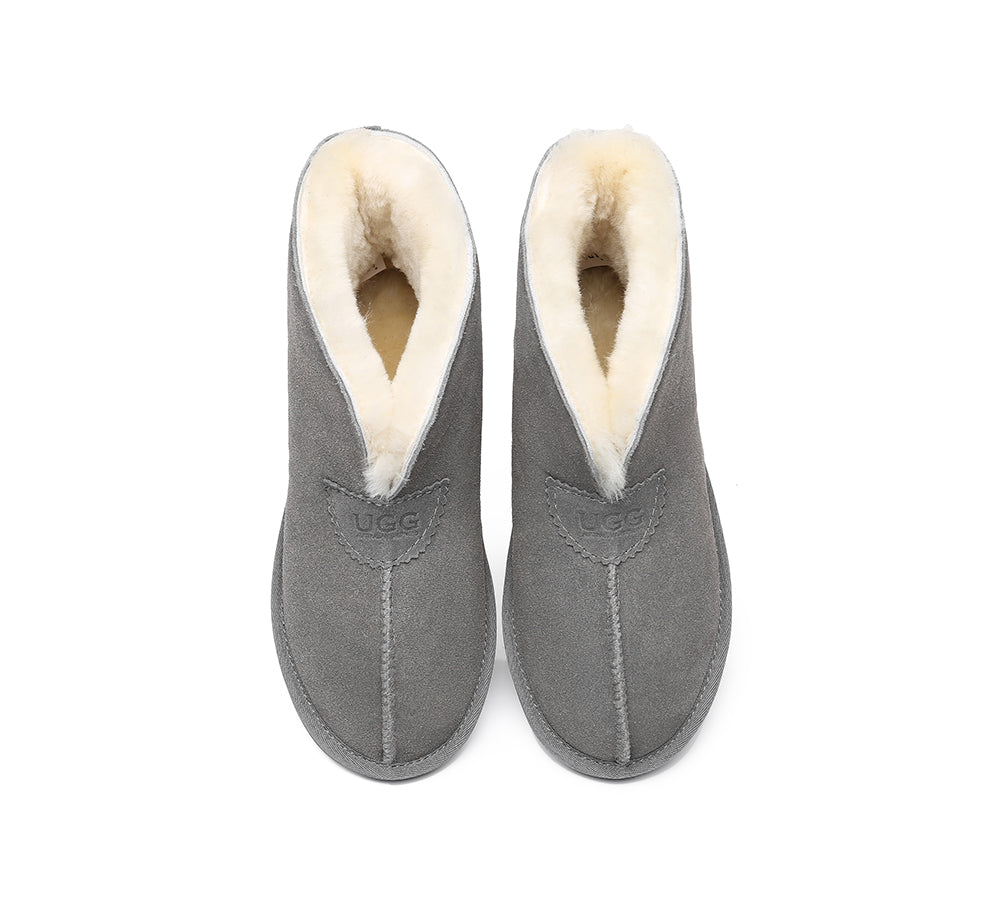 UGG Slippers - AS UGG Unisex Ankle Slipper Parker Double-face Sheepskin