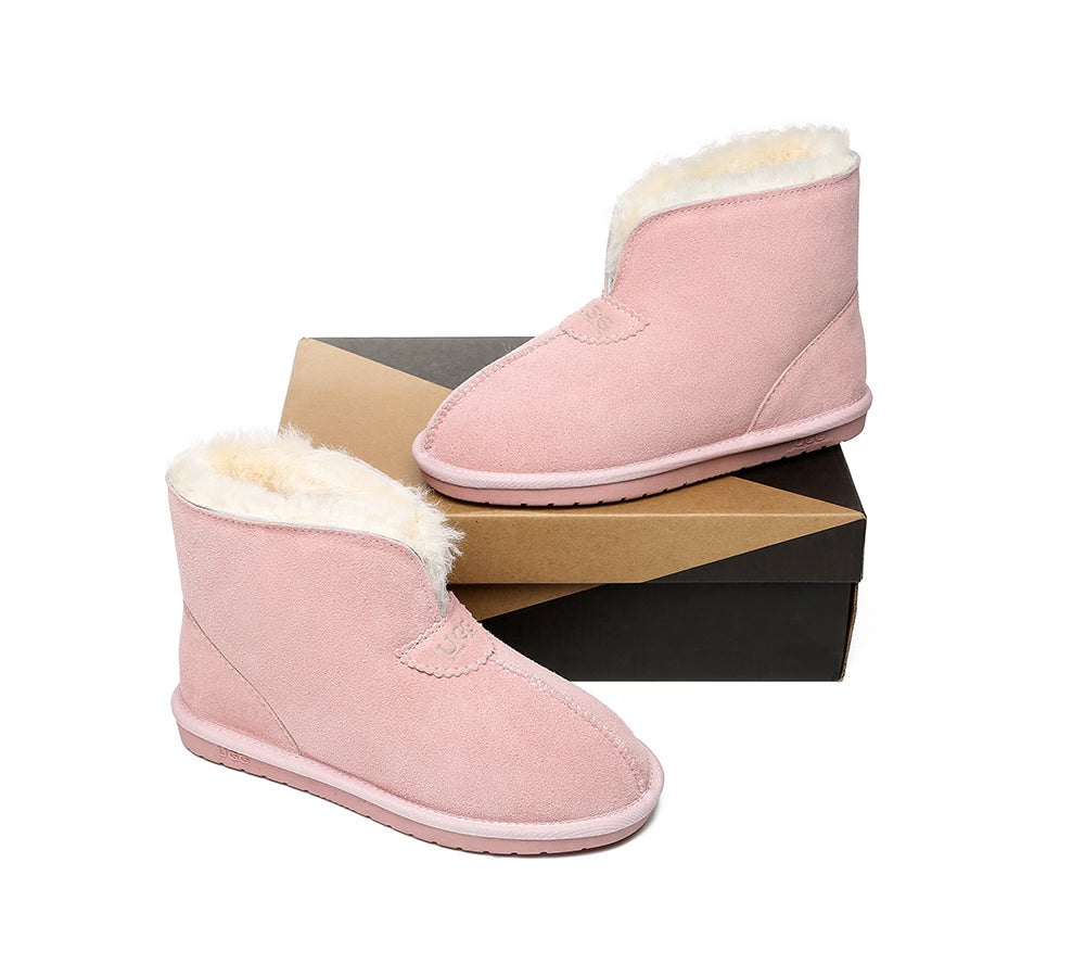 UGG Slippers - AS UGG Unisex Ankle Slipper Parker Double-face Sheepskin