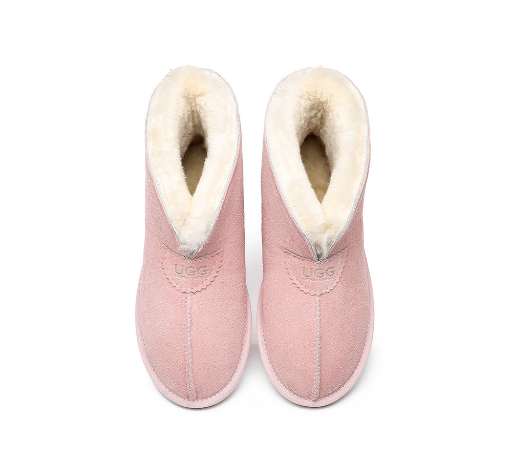 UGG Slippers - AS UGG Unisex Ankle Slipper Parker Double-face Sheepskin