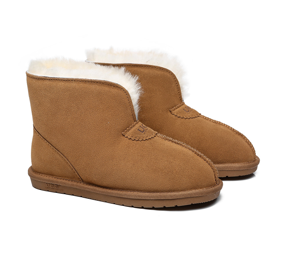 UGG Slippers - AS UGG Unisex Ankle Slipper Parker Double-face Sheepskin