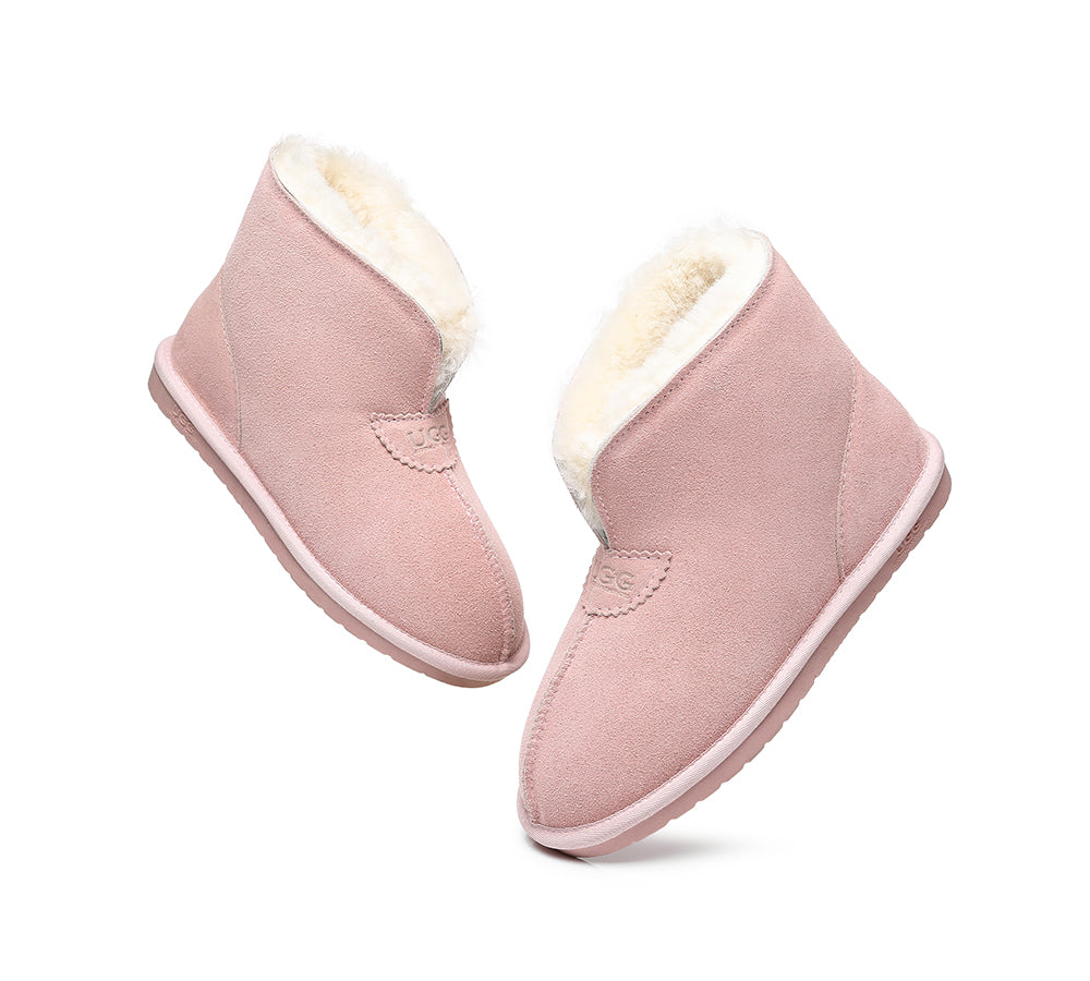 UGG Slippers - AS UGG Unisex Ankle Slipper Parker Double-face Sheepskin