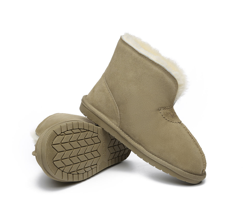 UGG Slippers - AS UGG Unisex Ankle Slipper Parker Double-face Sheepskin