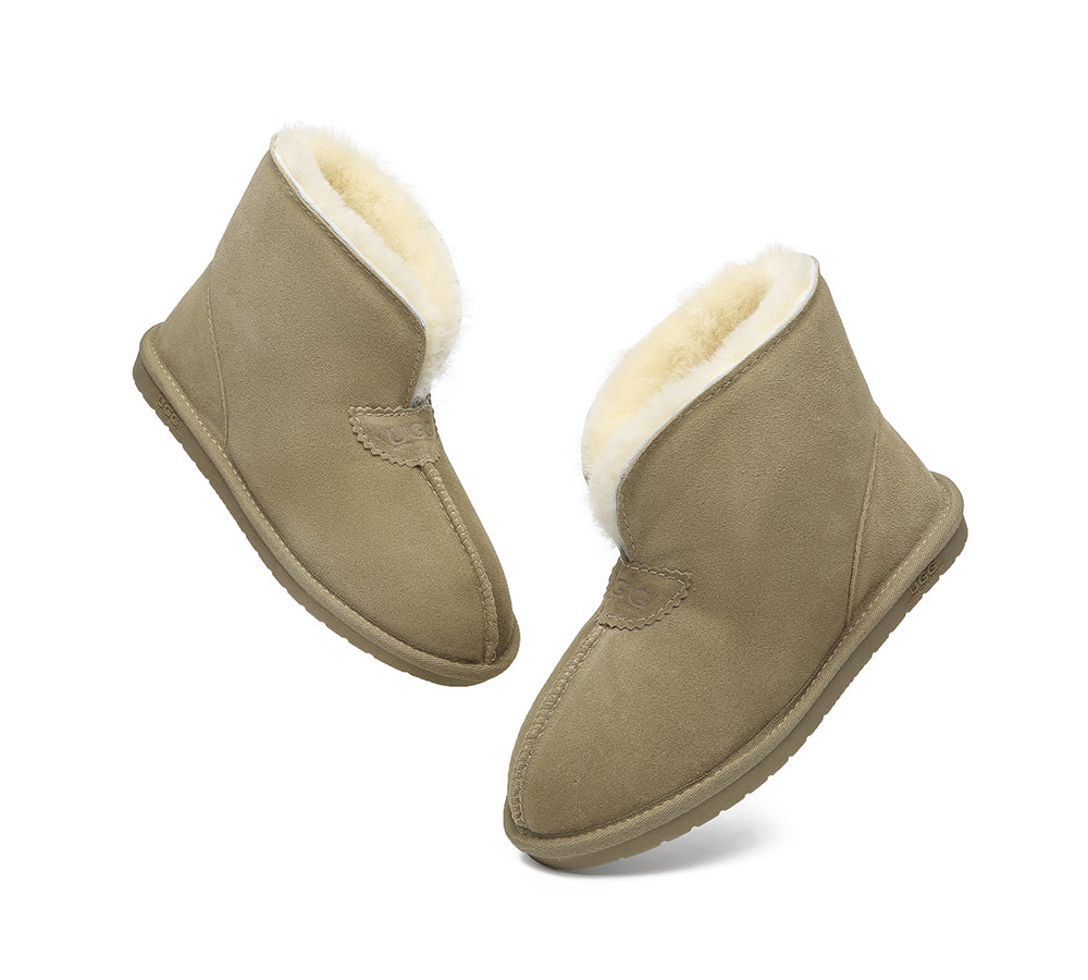 UGG Slippers - AS UGG Unisex Ankle Slipper Parker Double-face Sheepskin