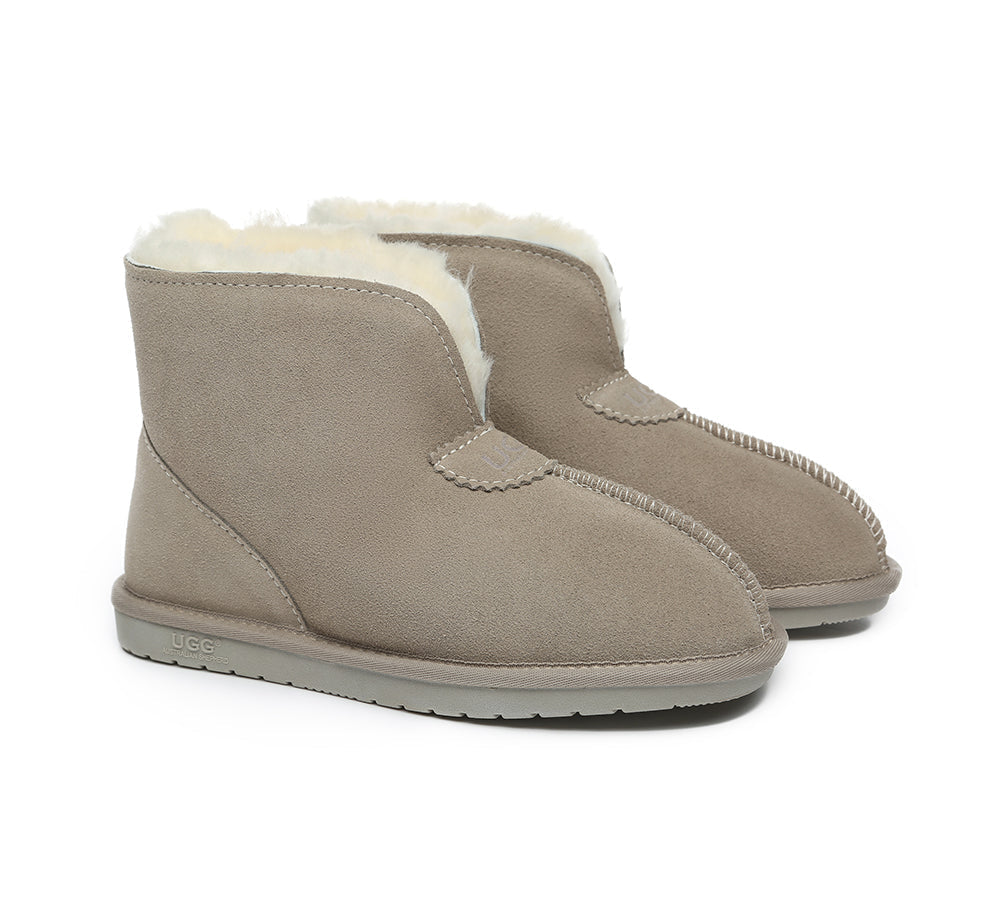 UGG Slippers - AS UGG Unisex Ankle Slipper Parker Double-face Sheepskin