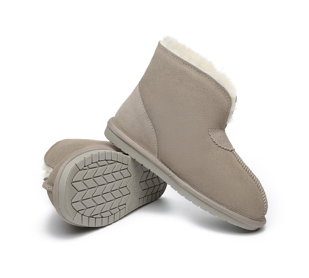 UGG Slippers - AS UGG Unisex Ankle Slipper Parker Double-face Sheepskin