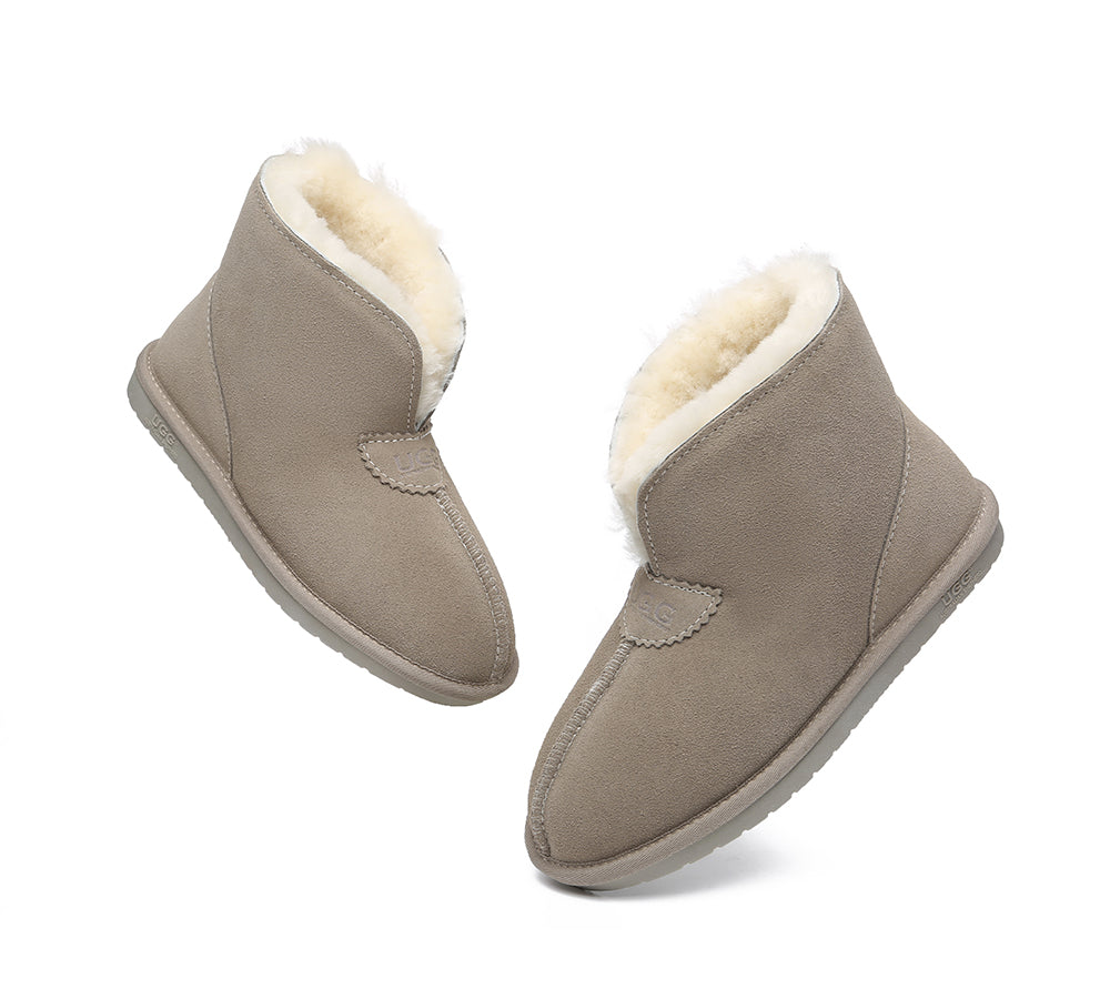 UGG Slippers - AS UGG Unisex Ankle Slipper Parker Double-face Sheepskin