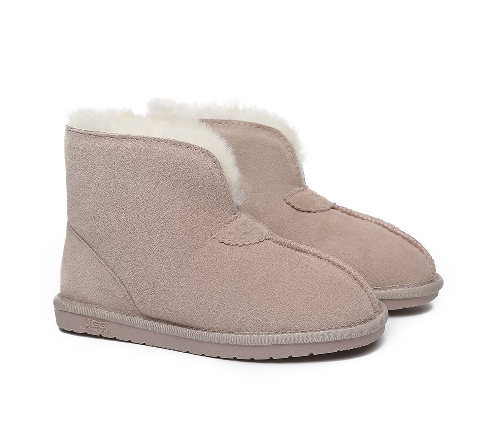 UGG Slippers - AS UGG Unisex Ankle Slipper Parker Double-face Sheepskin