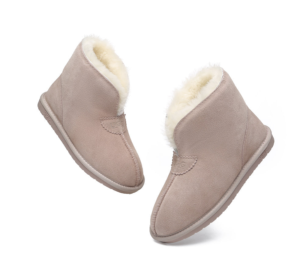 UGG Slippers - AS UGG Unisex Ankle Slipper Parker Double-face Sheepskin