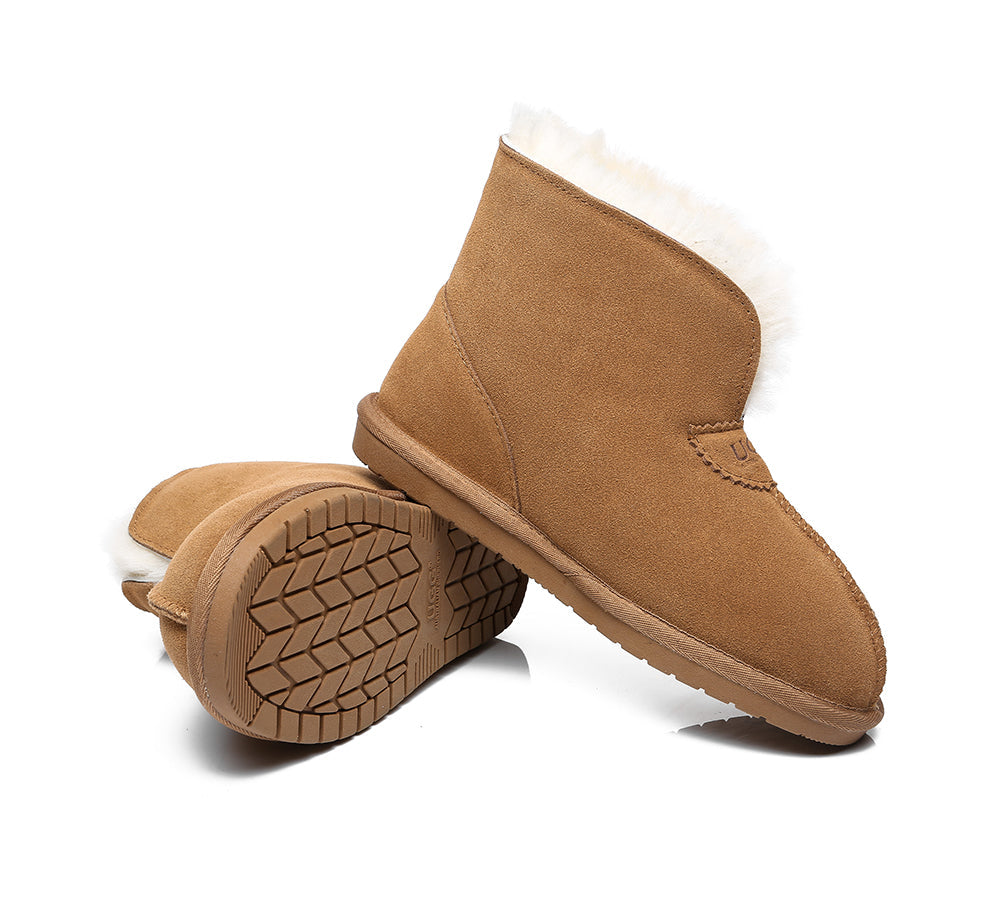 UGG Slippers - AS UGG Unisex Ankle Slipper Parker Double-face Sheepskin