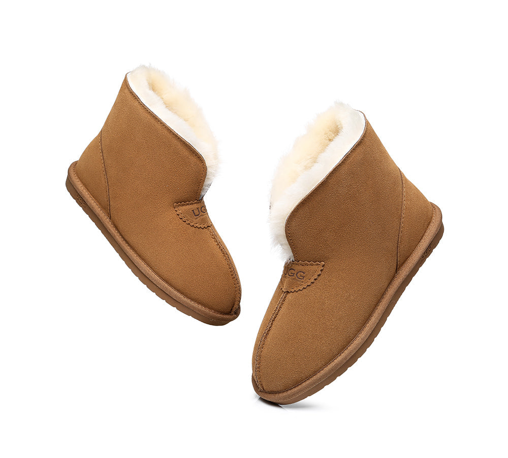 UGG Slippers - AS UGG Unisex Ankle Slipper Parker Double-face Sheepskin