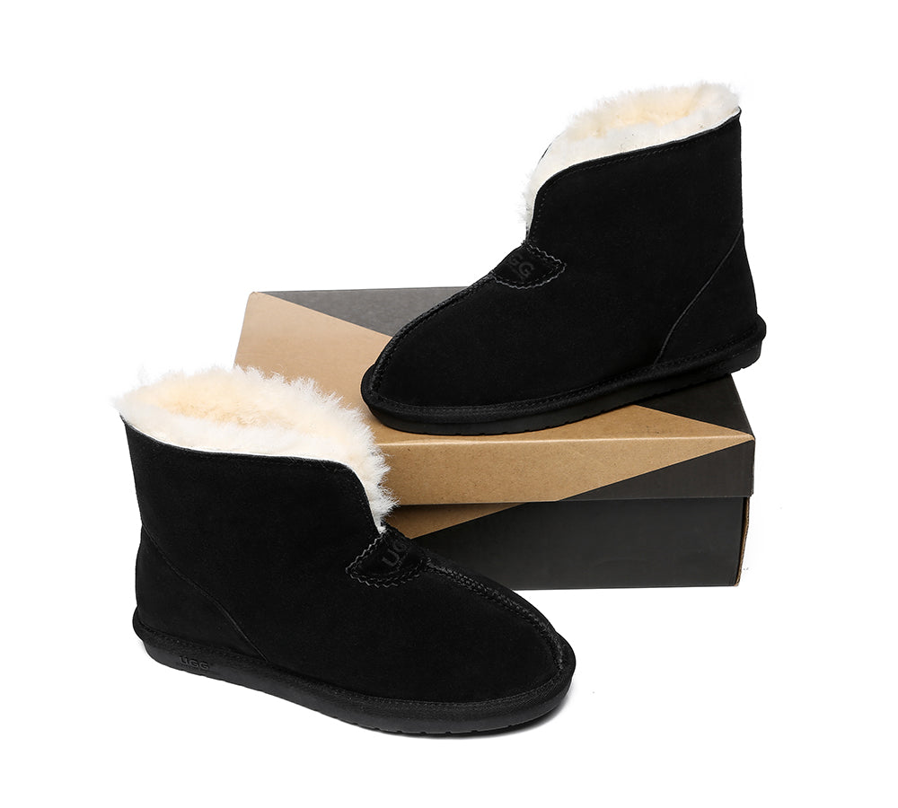 UGG Slippers - AS UGG Unisex Ankle Slipper Parker Double-face Sheepskin