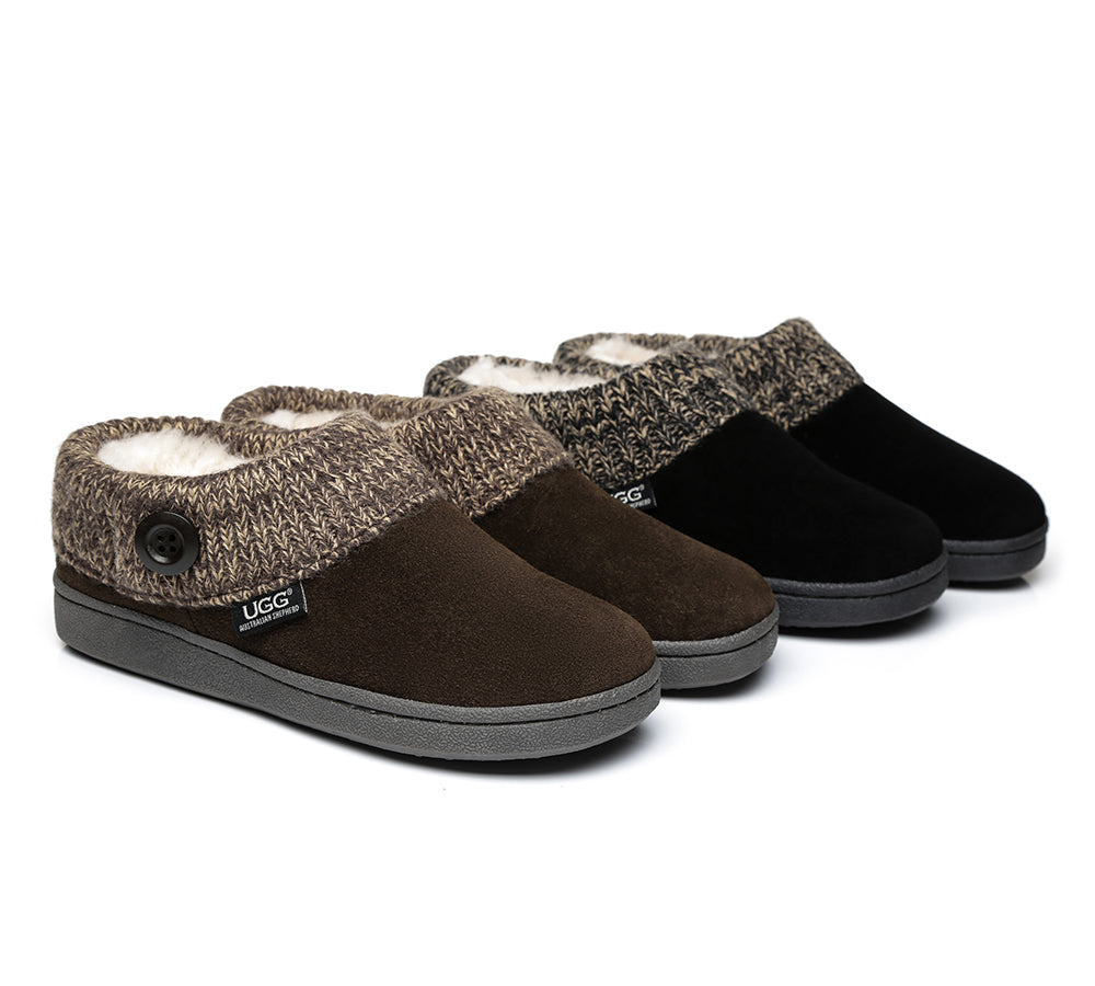 UGG Slippers - AS Women Knit Collar Ugg Ankle Slippers