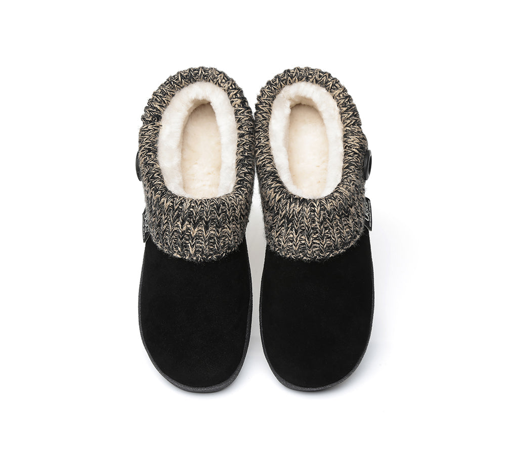 UGG Slippers - AS Women Knit Collar Ugg Ankle Slippers