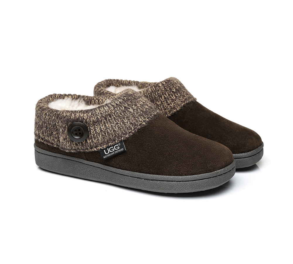 UGG Slippers - AS Women Knit Collar Ugg Ankle Slippers