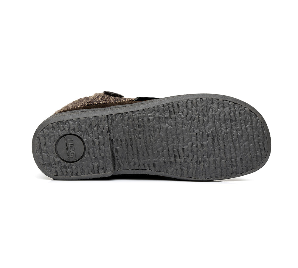 UGG Slippers - AS Women Knit Collar Ugg Ankle Slippers