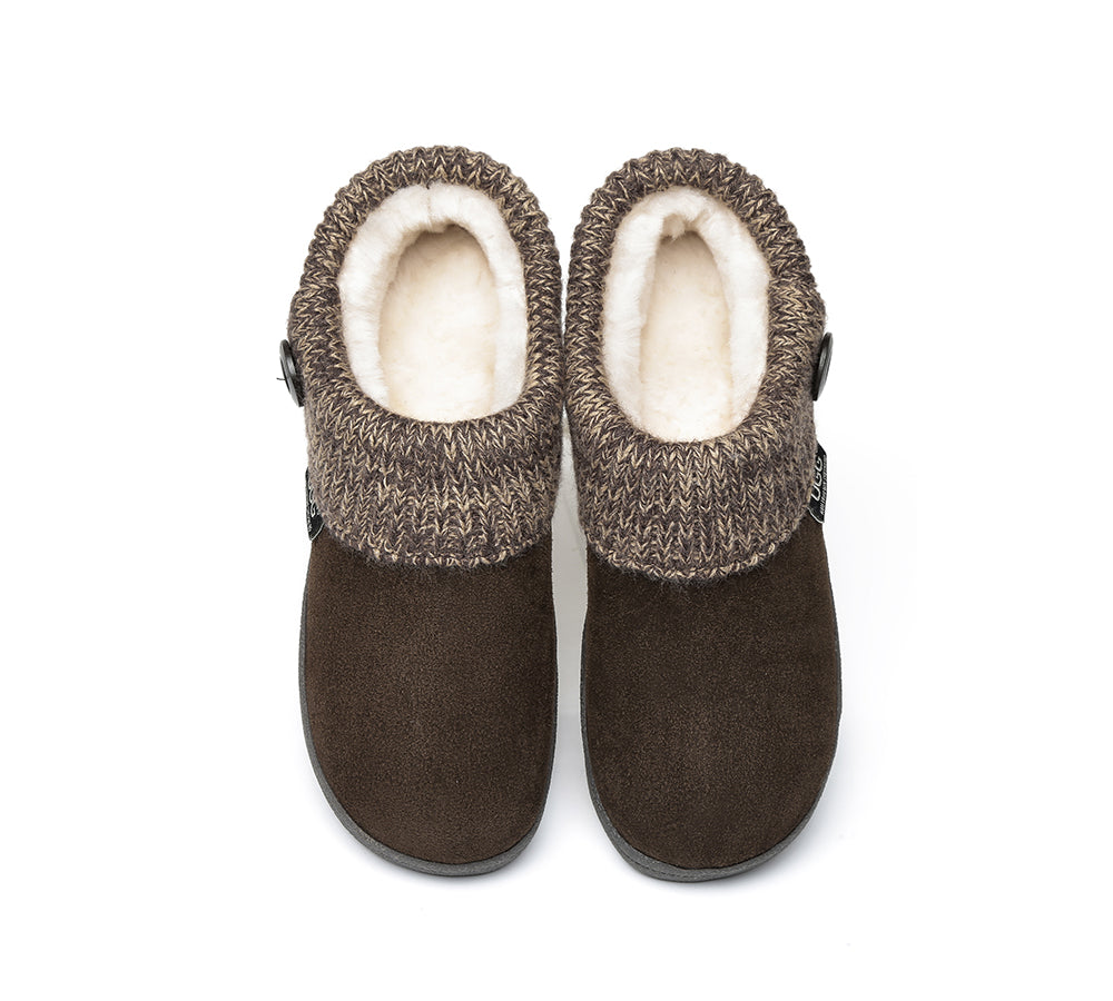 UGG Slippers - AS Women Knit Collar Ugg Ankle Slippers