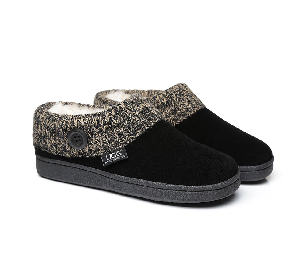 UGG Slippers - AS Women Knit Collar Ugg Ankle Slippers