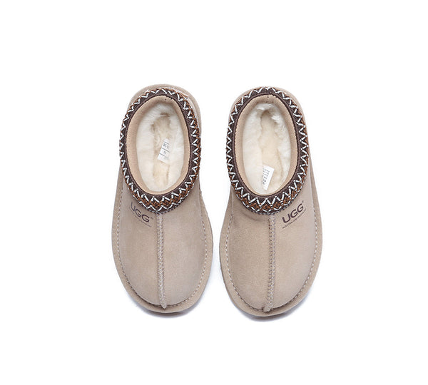 UGG Slippers - AUSTRALIAN SHEPHERD® UGG Kids Sheepskin Wool Ankle Tazzy Slippers Hippie