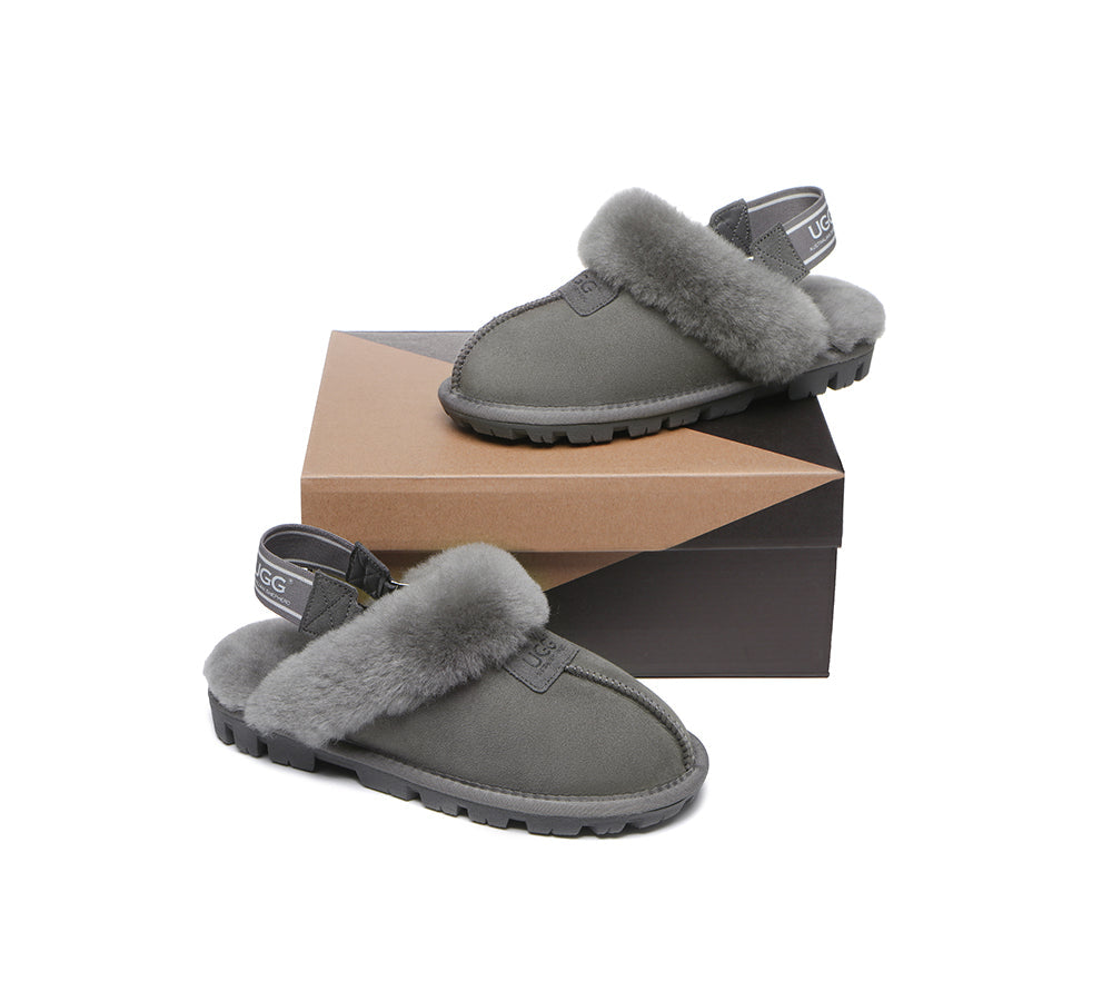 UGG Slippers - AUSTRALIAN SHEPHERD® UGG Sheepskin Wool Removable Strap Slingback Slippers Suzie