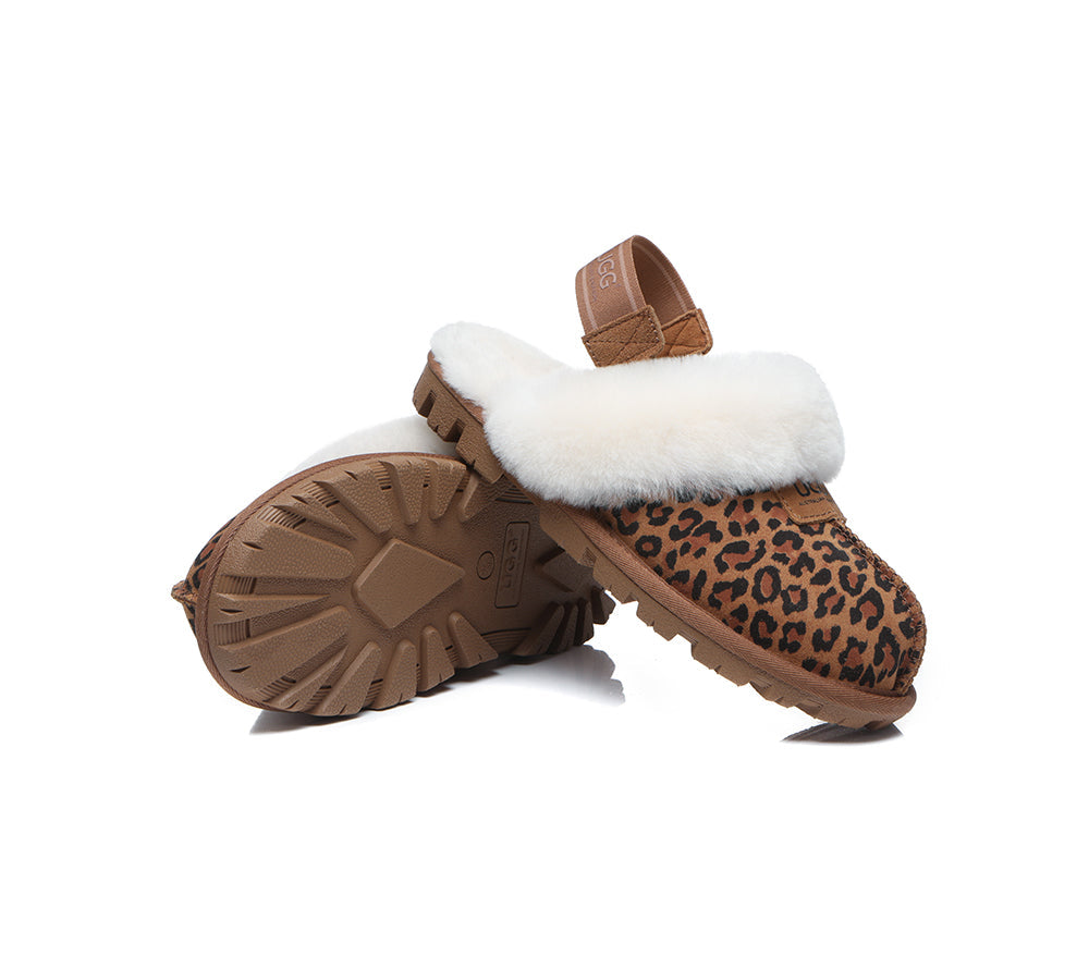 UGG Slippers - AUSTRALIAN SHEPHERD® UGG Sheepskin Wool Removable Strap Slingback Slippers Suzie