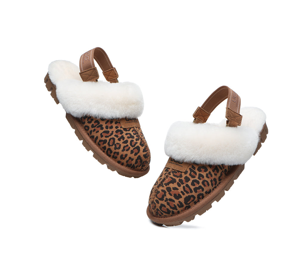 UGG Slippers - AUSTRALIAN SHEPHERD® UGG Sheepskin Wool Removable Strap Slingback Slippers Suzie