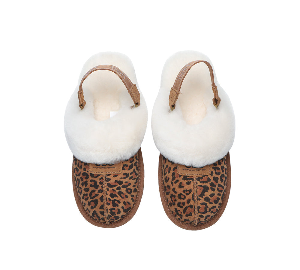 UGG Slippers - AUSTRALIAN SHEPHERD® UGG Sheepskin Wool Removable Strap Slingback Slippers Suzie