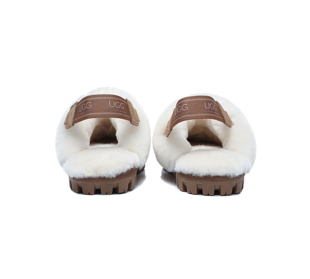 UGG Slippers - AUSTRALIAN SHEPHERD® UGG Sheepskin Wool Removable Strap Slingback Slippers Suzie