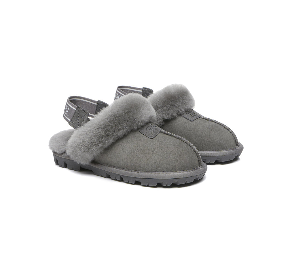 UGG Slippers - AUSTRALIAN SHEPHERD® UGG Sheepskin Wool Removable Strap Slingback Slippers Suzie