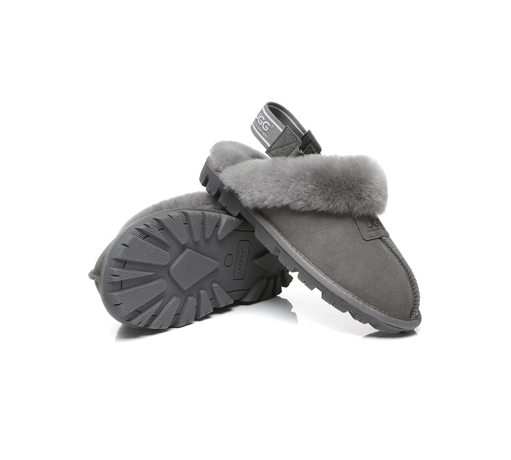 UGG Slippers - AUSTRALIAN SHEPHERD® UGG Sheepskin Wool Removable Strap Slingback Slippers Suzie