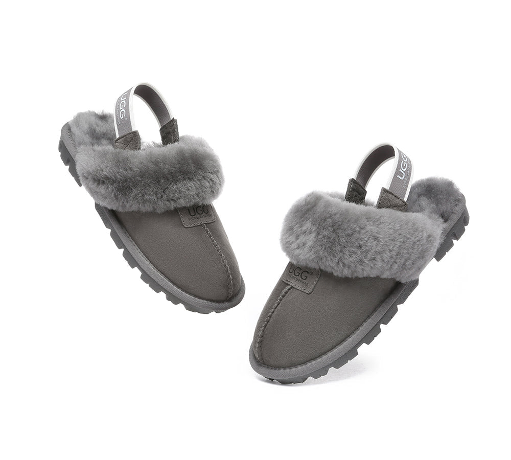 UGG Slippers - AUSTRALIAN SHEPHERD® UGG Sheepskin Wool Removable Strap Slingback Slippers Suzie Ll