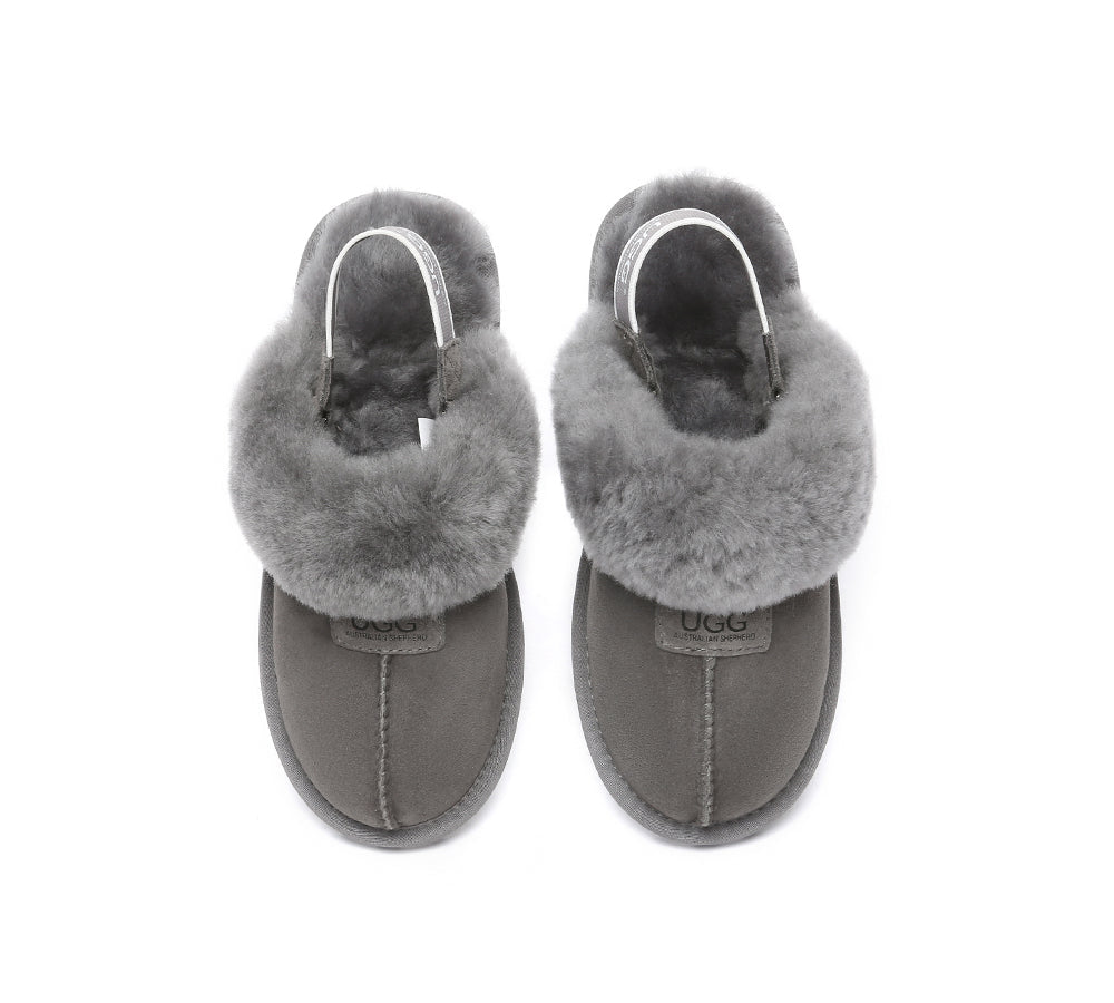 UGG Slippers - AUSTRALIAN SHEPHERD® UGG Sheepskin Wool Removable Strap Slingback Slippers Suzie Ll