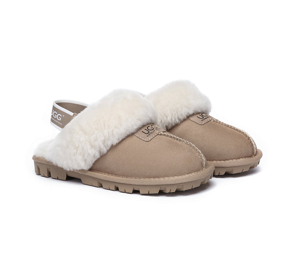 UGG Slippers - AUSTRALIAN SHEPHERD® UGG Sheepskin Wool Removable Strap Slingback Slippers Suzie Ll