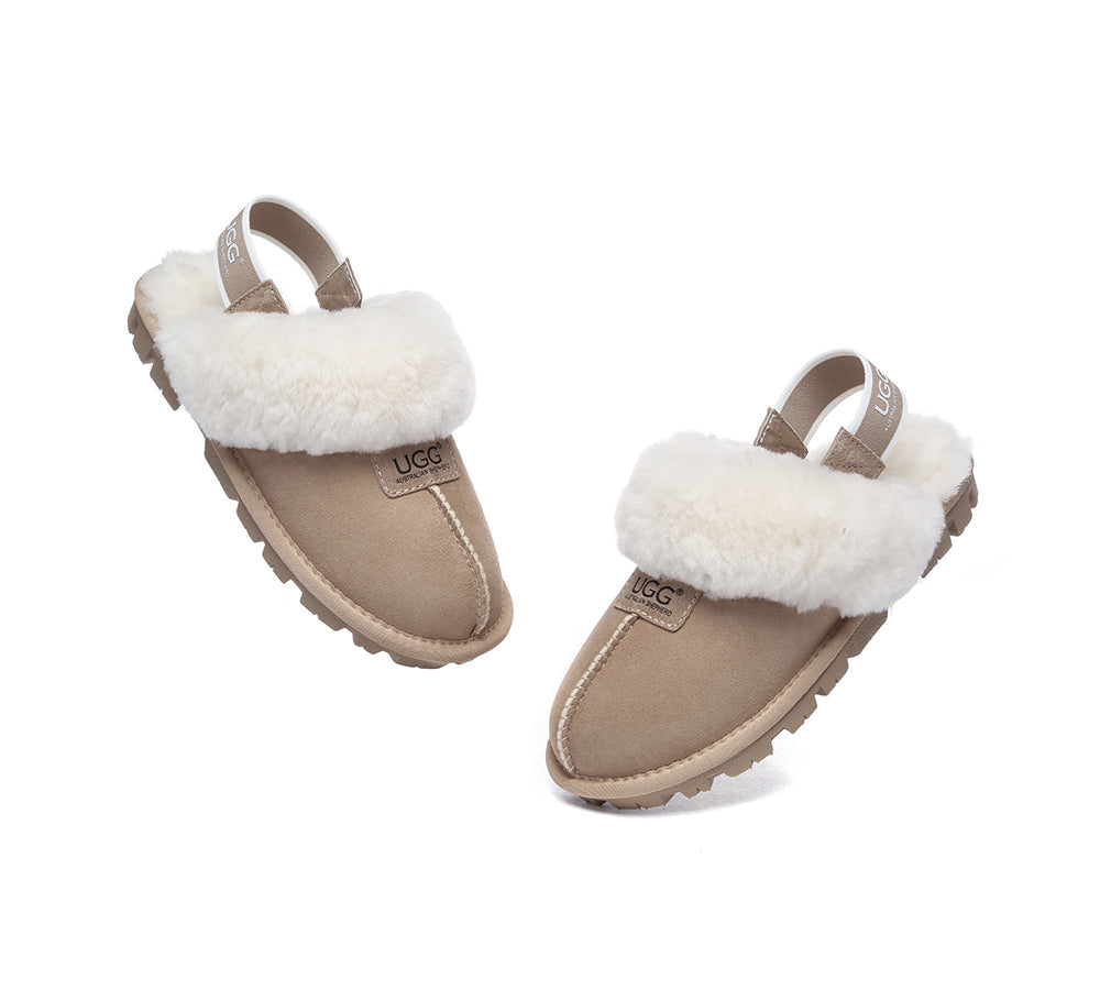 UGG Slippers - AUSTRALIAN SHEPHERD® UGG Sheepskin Wool Removable Strap Slingback Slippers Suzie Ll