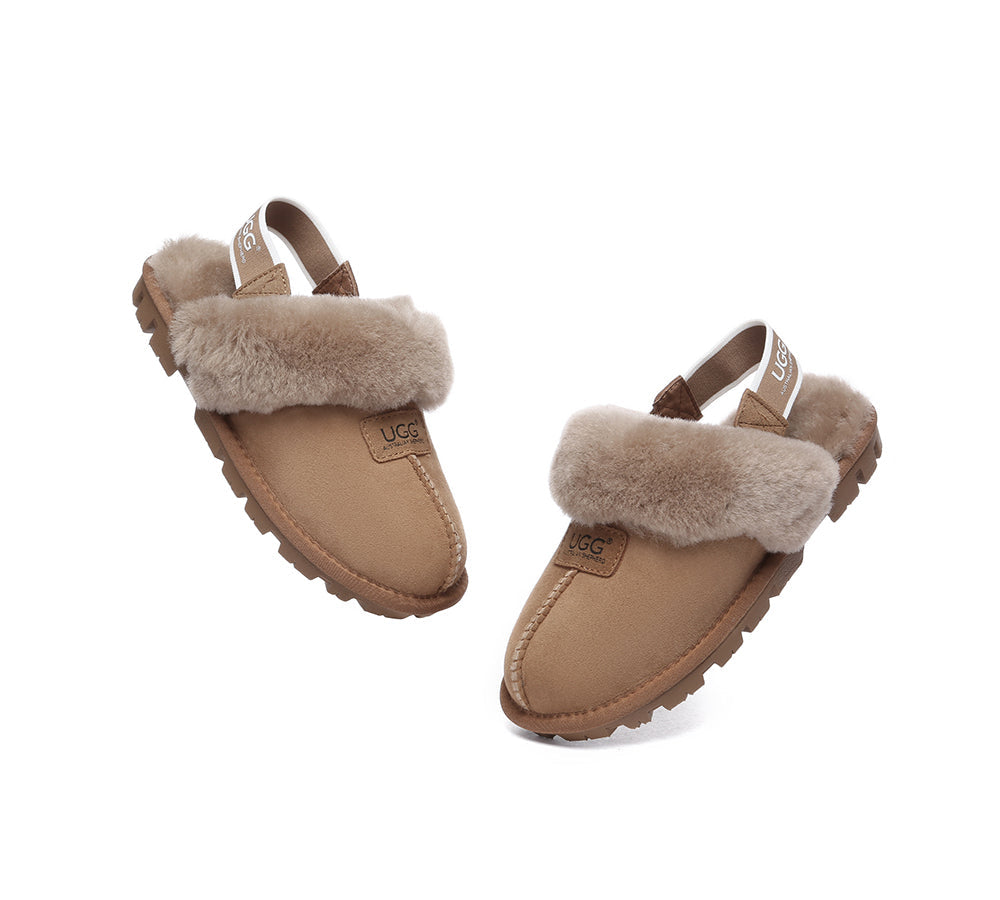 UGG Slippers - AUSTRALIAN SHEPHERD® UGG Sheepskin Wool Removable Strap Slingback Slippers Suzie Ll