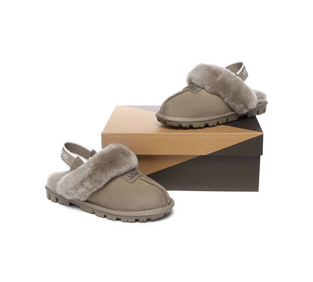 UGG Slippers - AUSTRALIAN SHEPHERD® UGG Sheepskin Wool Removable Strap Slingback Slippers Suzie Ll