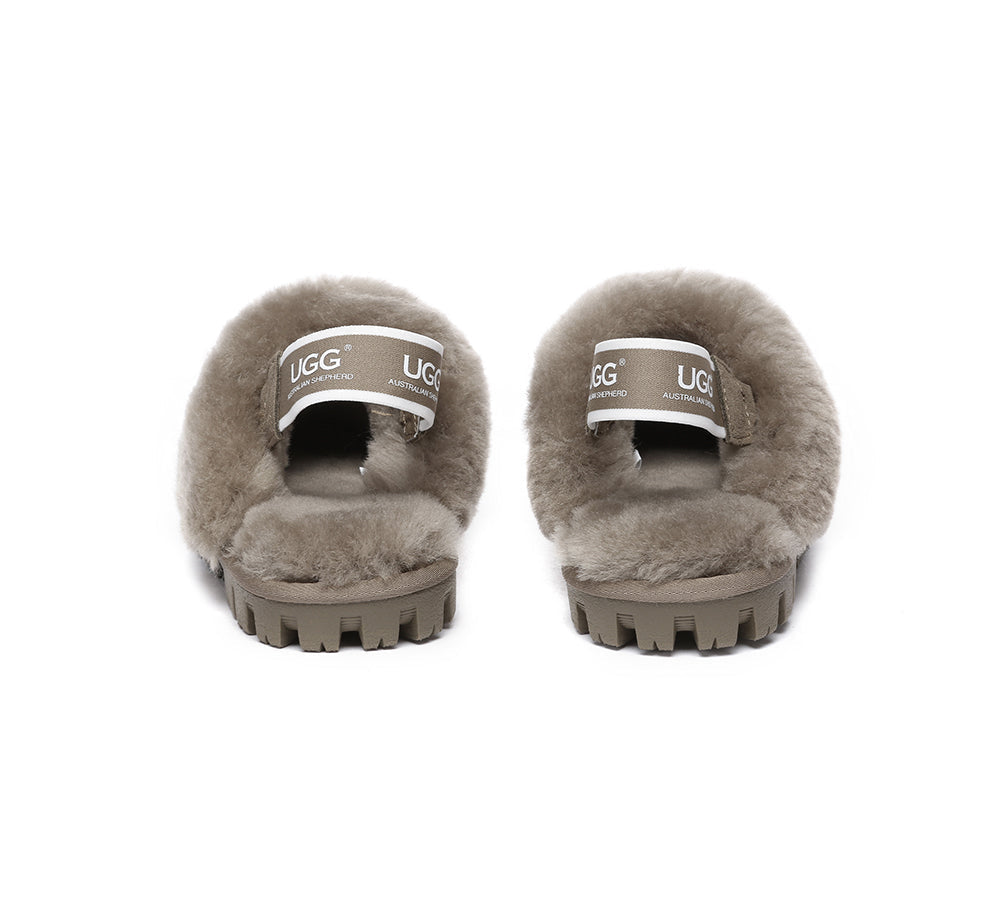 UGG Slippers - AUSTRALIAN SHEPHERD® UGG Sheepskin Wool Removable Strap Slingback Slippers Suzie Ll