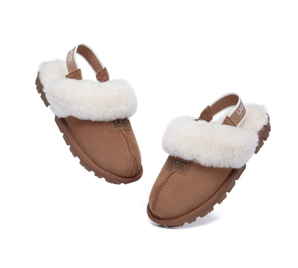 UGG Slippers - AUSTRALIAN SHEPHERD® UGG Sheepskin Wool Removable Strap Slingback Slippers Suzie Ll