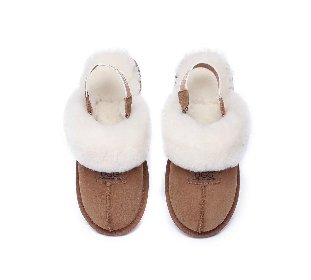 UGG Slippers - AUSTRALIAN SHEPHERD® UGG Sheepskin Wool Removable Strap Slingback Slippers Suzie Ll