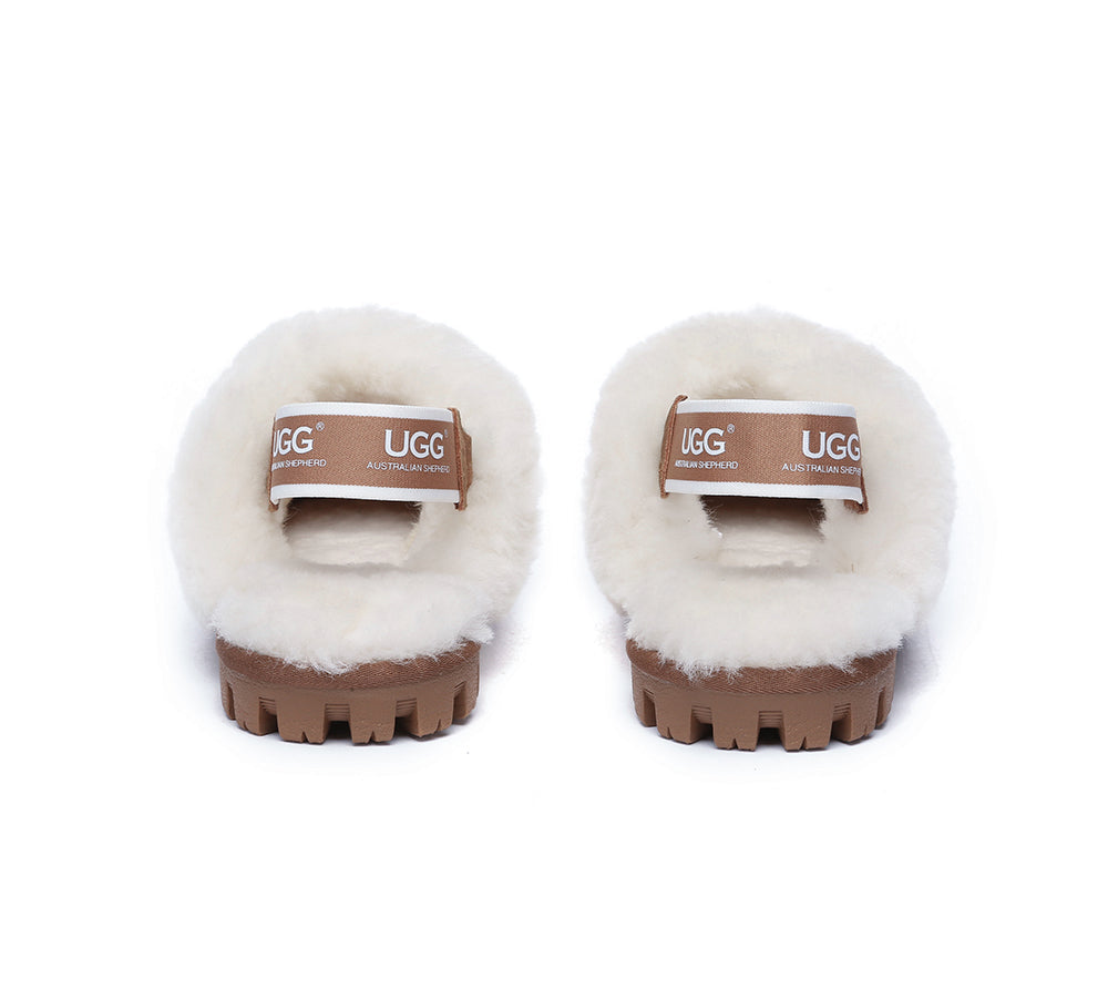 UGG Slippers - AUSTRALIAN SHEPHERD® UGG Sheepskin Wool Removable Strap Slingback Slippers Suzie Ll