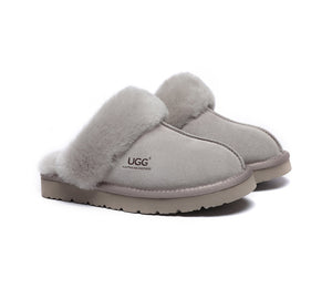 UGG Slippers - AUSTRALIAN SHEPHERD® UGG Women Premium Sheepskin Slippers Muffin Slipper Special