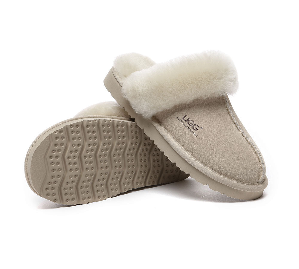 UGG Slippers - AUSTRALIAN SHEPHERD® UGG Women Premium Sheepskin Wool Muffin Slippers Special