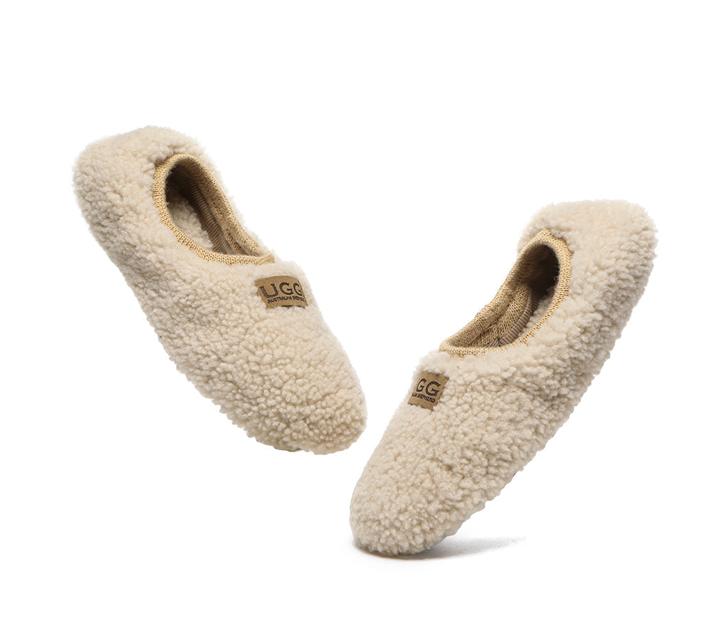 UGG Slippers - Curly Wool Slippers Women Lucina