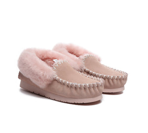 UGG Slippers - EVERAU® UGG Sheepskin Wool Ankle Slippers Popo Moccasin