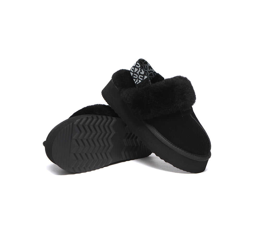 UGG Slippers - EVERAU® UGG Women Removable Strap Slingback Slippers Forever Platform